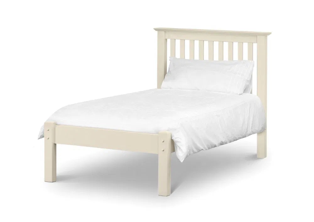 Barcelona Low Foot End Stone White Bed Frame