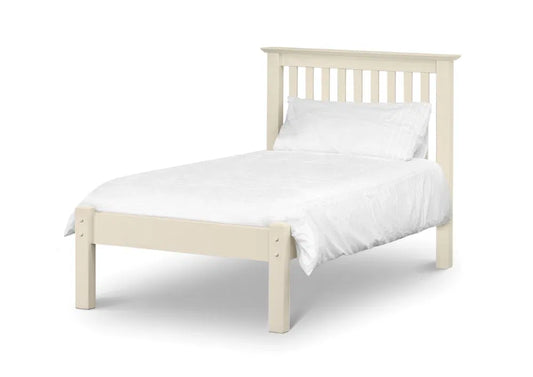 Barcelona Low Foot End Stone White Bed Frame