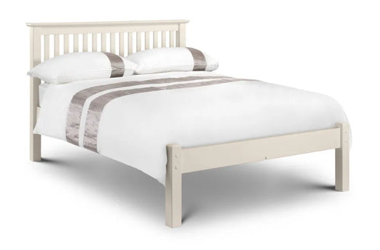Barcelona Low Foot End Stone White Bed Frame
