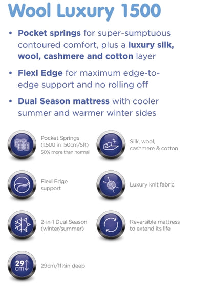 Deep Sleep Wool Luxury Mattress